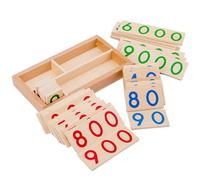 Tarjetas digitales genéricas de madera - 1 a 9000, juguete de aprendizaje de matemáticas, tablero de de conteo educativo | Juego de reconocimiento de educación temprana para niños