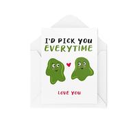Tarjetas divertidas de aniversario, tarjeta de San Valentín, Bogey Pick You Everytime, broma para novio novia, humor sarcasmo banter broma CBH145