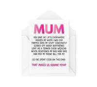 Tarjetas divertidas del día de la madre, tarjetas de cumpleaños para mamá, tarjeta de felicitación para ella, gastado 3.50 en esta tarjeta hace que nosotros sea cuadrado, broma humor de comedia CBH159