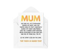 Tarjetas divertidas del día de la madre, tarjetas de cumpleaños para mamá, tarjeta de felicitación para ella, gastado 3.50 en esta tarjeta hace que nosotros sea cuadrado, broma humor de comedia CBH160