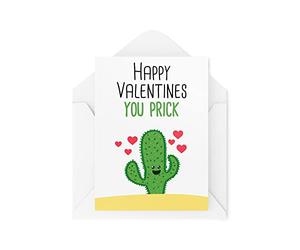 Tarjetas divertidas del día de San Valentín, Happy Valentine's You Prick Card, Novio Novia prometida Best Friends Broma Banter Fun, CBH270