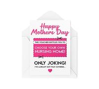 Tarjetas divertidas para el día de la madre, tarjetas de cumpleaños para mamá, tarjeta de felicitación para ella, elegir tu propio cupón de ancianos, broma de humor de comedia, CBH224