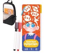 Tarjetas educativas básicas de matemáticas, juegos educativos para el desarrollo matemático de la primera infancia, tarjetas de aprendizaje de matemáticas para niños, incluye 2 bolígrafos, para niños