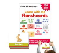 Tarjetas educativas de Letras - Juguete para Desarrollo Cognitivo y Vocabulario,Tarjetas de Aprendizaje Temprano en Matemáticas e Inglés - para preescolares, hogar, Escuela, kínder, Viajes en