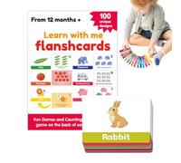 Tarjetas Educativas de Números - Juego De 100 Tarjetas Educativas De Vocabulario - Material Didáctico para Aprendizaje Numérico en Educación Temprana con Actividades Interactivas para Niños a Partir d