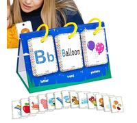 Tarjetas educativas del alfabeto - Coloridas y divertidas tarjetas de aprendizaje | Juego portátil para desarrollar habilidades para niños de 3 a 8 años en casa viaje escuela