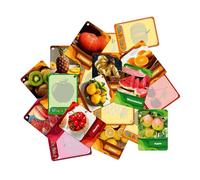 Tarjetas Educativas Genéricas para Niños, 45 Piezas, Alimentación Saludable y Desarrollo Cognitivo, Estilo Educativo e Informativo, 3-6 Años