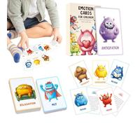 Tarjetas Emociones,Aprendizaje de Sentimientos por Realistas para Niños - Hojas educativas compactas para guarderías en casa al aire libre