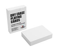 Tarjetas en blanco de borrado en seco (tamaño de cartas de póquer) (48 tarjetas)
