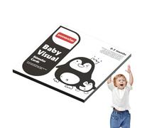 Tarjetas en y negro - Tarjetas de desarrollo visual infantil, tarjetas de aprendizaje para niños de alto contraste | Herramientas de estimulación sensorial neonatal, ayudas a la educación