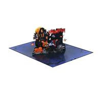 Tarjetas Feliz Halloween - 18,5x13.5x0.5 cm de color impreso Halloween Calabaza Haunted House, Happy Ghost Pumpkin 3D Card | Niños Adultos Colección Mantenimiento con sobre para la ficha