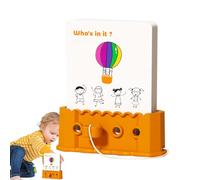 Tarjetas Flash de aprendizaje para niños pequeños,Tarjetas Flash para ellos, Juegos de resolución de problemas, Juguete interactivo con llave y cuerda para niños y niñas, medias de Navidad para jardín