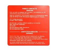 Tarjetas flash de ciudadanía, 5 piezas de manual de información de contacto residencial, versión inglesa en español de doble cara, tarjetas flash de prueba cívica para hombres, mujeres, estudiantes