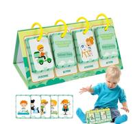 Tarjetas flash de cognición de acción, tarjetas flash educativas - Acción Descripción Learning Flash Cards | Juguete de educación temprana segura e inodoro para Navidad, Día del Niño, cumpleaños