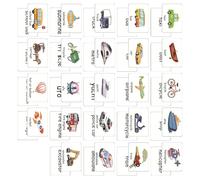 Tarjetas Flash de construcción de Vocabulario, Tarjetas Flash de Palabras comunes | 24 Hojas de Tarjetas Flash para Palabras de Lectura Primaria - Materiales de Aprendizaje para el síndrome