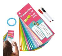 Tarjetas Flash de División,Tarjetas Flash de Resta - 15X Tarjetas de memoria de aprendizaje para escribir y borrar,Tarjetas Flash de división de multiplicación, herramienta interactiva de práctica