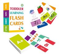 Tarjetas flash de guardería | 58 piezas Fun Learning con letras Colors Numbers Forme Animals | Tarjetas flash de Word Sightgarten y Preschool Sight para niños de 2 a 4 años