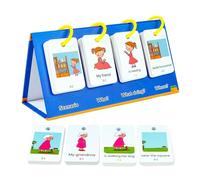 Tarjetas flash de jardín de infantes, tarjetas flash para, 80x juguete de construcción de frases interactivas, Tarjetas flash de iluminación inglesa junto con imágenes y textos