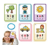 Tarjetas Flash de Lectura | 70 Piezas Tarjetas Educativas para Leer - Juegos Fonéticos Educativos Puzzle para Niños 3+ Familias Casa Escuela Viaje