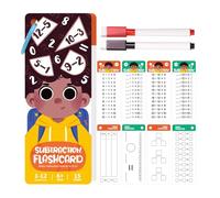 Tarjetas Flash de Matemáticas Básicas | Juegos De Aprendizaje Y Práctica Para Matemáticas,Flashcard para Niños con 2 Bolígrafos - Para la Educación Doméstica la Escuela Primaria y el