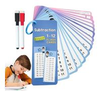 Tarjetas flash de multiplicación, 15 tarjetas de aprendizaje de multiplicación y división y conjunto de práctica de ecuaciones matemáticas, incluye bolígrafos de borrado en , ideales para la sala