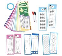Tarjetas Flash De Multiplicación - Aprendizaje De Tarjetas Flash Para Niños De 2-4 Años | 15 De Doble Lado Aprende Tablas Del 1-12 | Juego De Aprendizaje Interactivo Con 2 Bolígrafos Secos Para Los