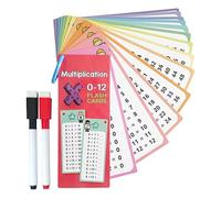 Tarjetas Flash de multiplicación, Tarjetas de Aprendizaje de multiplicación y división 15X y Juego de práctica de Ecuaciones matemáticas, Incluye bolígrafos de borrado en, Ideal para el Aula o la