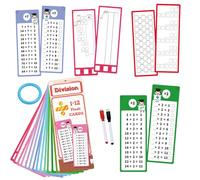 Tarjetas Flash de multiplicación, Tarjetas Flash de Mesa de multiplicación,Tablas de Tiempo recursos para niños | Juguete de borrado seco de Doble Cara para enseñar de 1º a 3er Grados