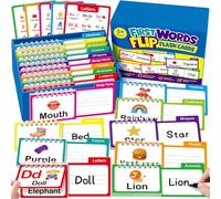 Tarjetas flash de palabras a la vista, jardín de infantes, libro de trabajo | Aprende a leer, libros de trabajo preescolares, escritura de lectura y ortografía, juegos de palabras a la vista