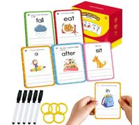 Tarjetas flash de palabras visuales para niños, suministros de mejora de lectura, tarjetas flash de palabras de alta frecuencia, para jardín de infantes, preescolares, profesores, educación en casa