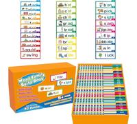 Tarjetas Flash de Word Sight, Tarjetas Fonics Flash | Juego de Vocabulario Flashcard | Leer y Voltear Libros Vocabulario Familias de Palabras Flash Card Educational para niños de 4 a 8 años