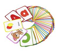 Tarjetas flash del alfabeto para niños pequeños: enseña letras y palabras ABC para niños pequeños, 52 tarjetas de letras mayúsculas y minúsculas de doble cara, aprendizaje preescolar