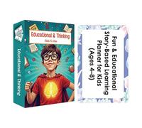 Tarjetas Flash Educativas Para - Juguete De Aprendizaje Preescolar Para Niños | Conjunto De Lógica Y Resolución De Problemas De 55 Piezas | Tarjetas De Lectura Temprana Basadas En