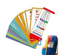 Tarjetas flash fonéticas | Juguetes para aprender alfabeto y números | 60 tarjetas de aprendizaje de palabras comunes - para uso doméstico, escuela de infancia, viajes, , niños y niñas