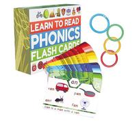 Tarjetas flash fonéticas - Tarjetas de aprendizaje de fonética | Tarjetas flash con alfabeto | Aprender divertidas tarjetas flash Juego de fonética para niños | Actividad educativa en casa y en la