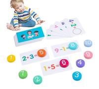 Tarjetas Flash Matemáticas - Juguetes de aprendizaje educativo, Tarjetas de de adición de aprendizaje preescolar | pensamiento lógico con Bloques de Construcción, Juegos de m