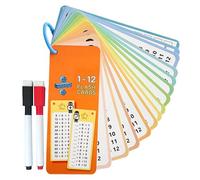 Tarjetas Flash Matemáticas, Tarjetas de Juego de Multiplicación - Tarjetas Flash de entrenamiento Division 15X - Tarjetas Flash para el estudio de ecuaciones matemáticas, con bolígrafos borrables en