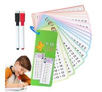 Tarjetas Flash Matemáticas,Tarjetas Flash Matemáticas, Tarjetas Flash de Multiplicación y División 15X, División Práctica Estudiante Tarjetas Flash con bolígrafos borrables en para Clases