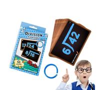Tarjetas flash matemáticas - Tarjetas flash multimatemáticas para, 50 cartas en total, tarjetas flash atractivas | Herramienta de aprendizaje interactivo Maternal, Multiplicación y División Compé