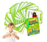 Tarjetas flash para aprender palabras, Tarjetas flash para animales | Flashcard cognitivas 50X | Aprende inglés para niños, tarjetas flash con palabras visuales, tarjeta de aprendizaje 'inglés para