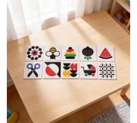 Tarjetas flash para bebés, aprendizaje temprano, estimulación visual, desarrollo educativo, tarjetas de entrenamiento para bebés y niños pequeños, crecimiento cognitivo (fase 2)