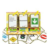 Tarjetas flash para estudiar, aprender la tarjeta flash - 72x señales de tráfico Tarjetas flash educativas interactivas,Juguete de tráfico educativo, juego de reglas de tráfico para 3 años y más f