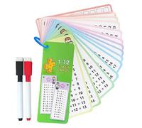 Tarjetas Flash para multiplicación,Tarjetas Flash por división | 15 Tarjetas Flash para Ecuaciones matemáticas | Estudiar Ecuaciones matemáticas Tarjeta Flash con bolígrafos borrables en