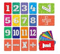 Tarjetas flash para sumas y restas, Tarjetas flash para matemáticas - 52X Juegos de matemáticas con división y multiplicación para niños | Tarjetas flash numéricas, juguetes matemáticos para el escuo