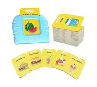 Tarjetas flash parlantes: batería recargable de 3,7 V, dispositivo de aprendizaje de inglés puro, juguete de terapia del habla para niños pequeños, regalo educativo para niños de 2 a 5 años, volumen a