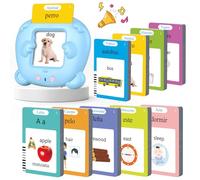 Tarjetas Flash Parlantes Español de Juguetes Niños para 3+ Años(Azul)