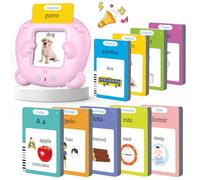 Tarjetas Flash Parlantes Español de Juguetes Niños para 3+ Años(Rosa)