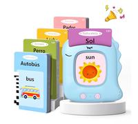 Tarjetas Flash Parlantes Español Juguetes Educativos Niños 3+ Años(Azul)