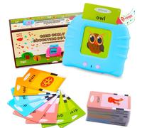 Tarjetas Flash parlantes, Juguetes de Aprendizaje para niños de 1 a 6 años, inglés británico, 224 Palabras, Juguetes educativos audibles, recursos de Aprendizaje Preescolar, Azul