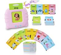 Tarjetas Flash parlantes, Juguetes de Aprendizaje para niños de 1 a 6 años, inglés británico, 384 Palabras, Juguetes educativos audibles, recursos de Aprendizaje Preescolar, Rosa